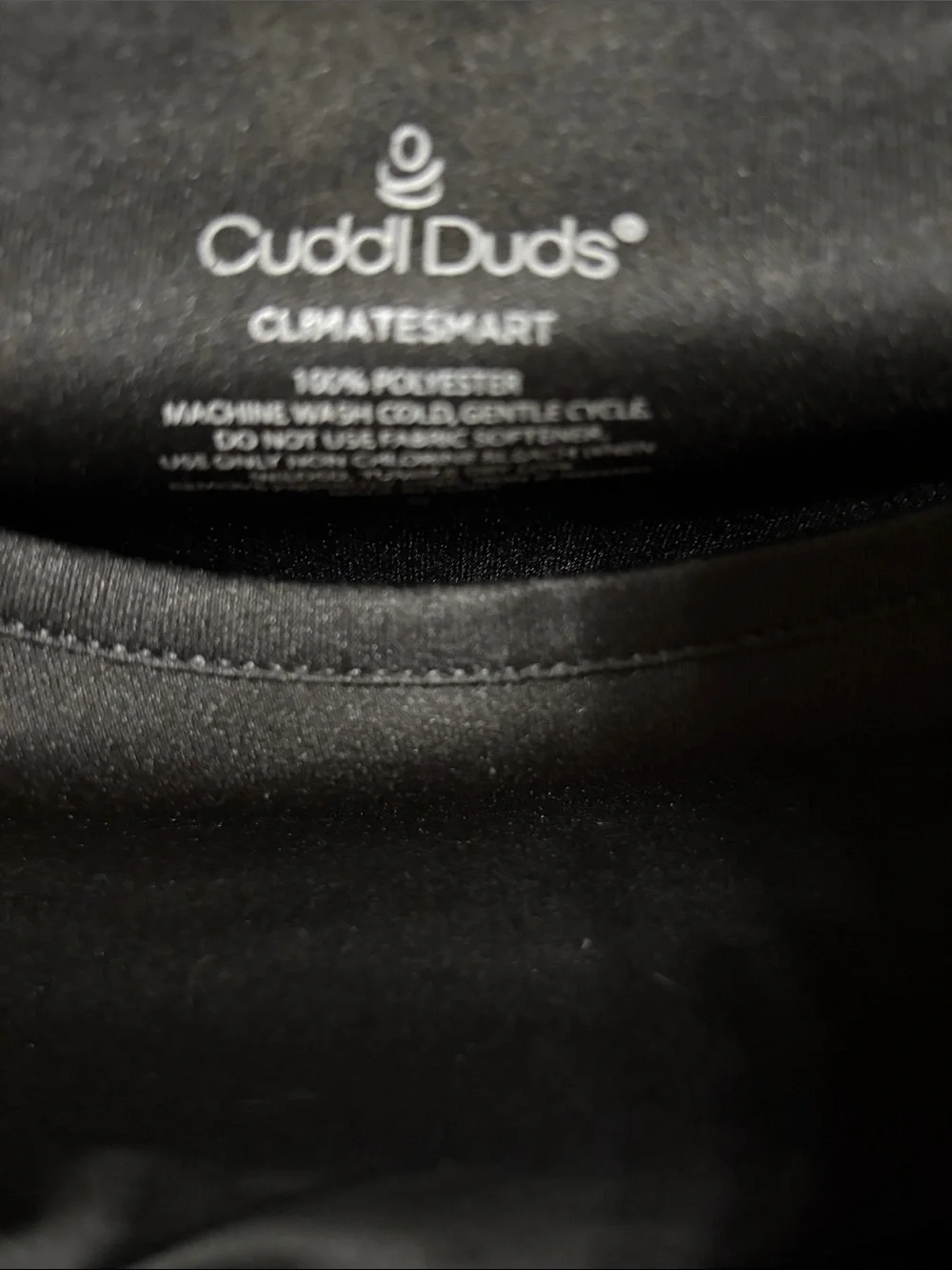 Cuddl Duds Black Long Sleeve Cozy Top & Bottoms